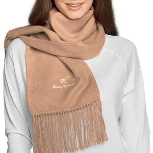 Alpaca Camargo Alpaca Scarf  Brown Long 74 inch long approx